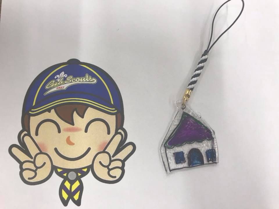 プラバンでキーホルダー作り